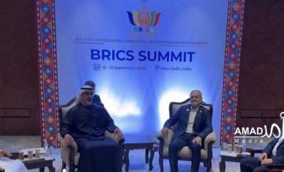 لقاء بين الرئيس الإيراني وولي عهد أبوظبي على هامش قمة بريكس في الهند
